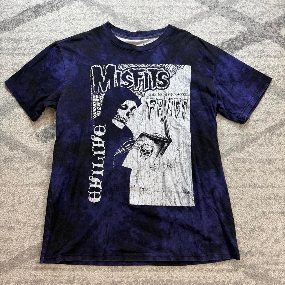Purple tie dye misfits shirt size small